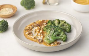 Broccoli Chips with Butternut Spread